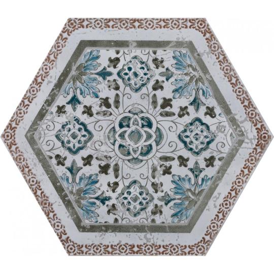 hatszogletu mediterran dekor csempe burkolat fali viragot vintage kopottas rusztikus hexa jarolap regies cementlap padloburkolat klasszikus regies exkluziv design.jpg